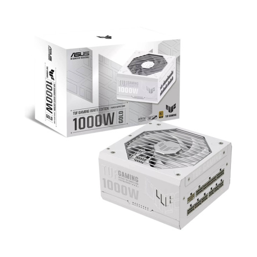 ASUS TUF Gaming 1000W 80Plus Gold Fully Modular Power Supply, ATX 3.0 Compatible 80+ Gold Certified, Military-grade, Dual Ball Bearing, Axial-tech Fan, PCB Coating, White | 90YE00S5-B0NA00